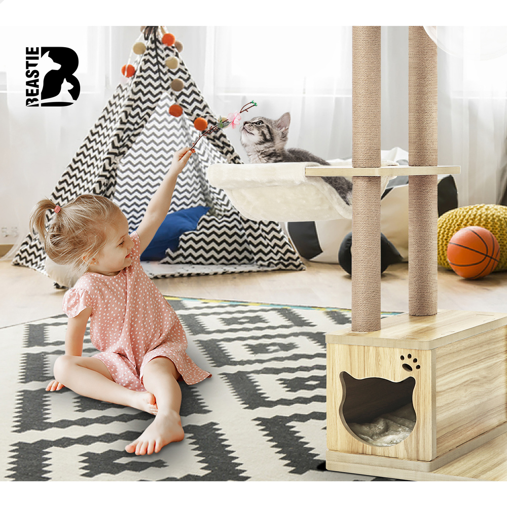 BEASTIE Cat Tree Scratching Post Scratcher Tower Condo House Furniture Bed Stand - Picture 263 of 474