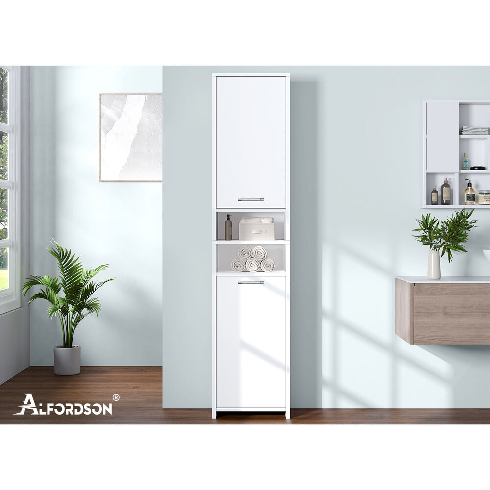 ALFORDSON Bathroom Cabinet Tall Storage Cupboard Slim Furniture Shelf - Picture 29 of 30