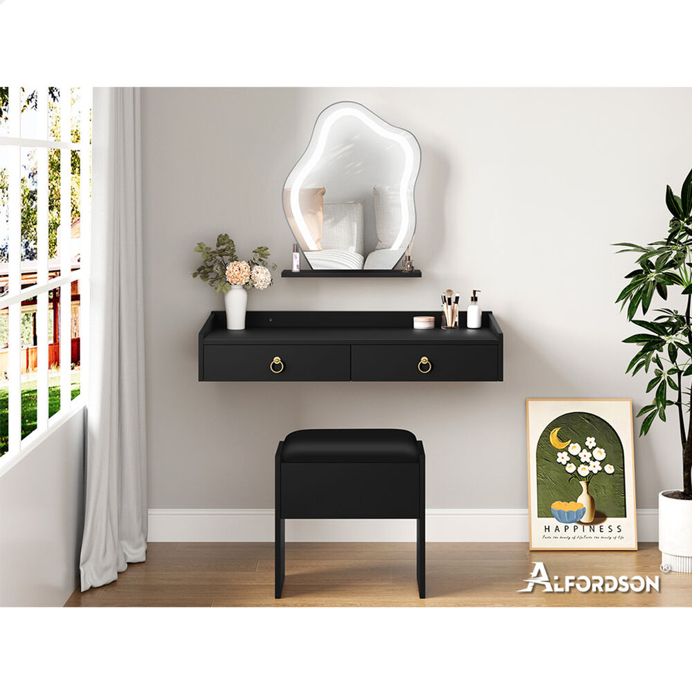 ALFORDSON Dressing Table Stool Set Makeup Mirror Storage Vanity Desk LED Bulbs - Picture 333 of 520
