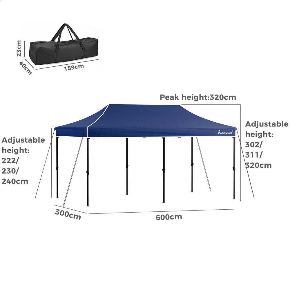 ALFORDSON Gazebo Pop Up Marquee Outdoor Folding Tent Canopy 3x3m 3x4.5m 3x6m - Picture 134 of 291