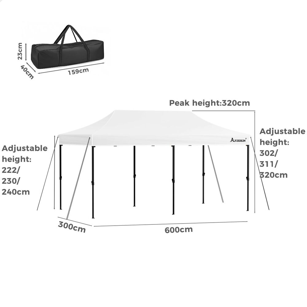 ALFORDSON Gazebo Pop Up Marquee Outdoor Folding Tent Canopy 3x3m 3x4.5m 3x6m - Picture 146 of 291