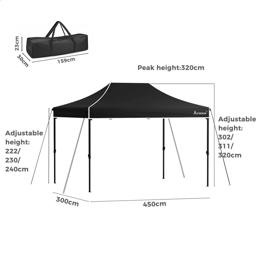 ALFORDSON Gazebo 3x4.5m Pop Up Marquee Outdoor Folding Tent Wedding Party Canopy - Picture 62 of 99