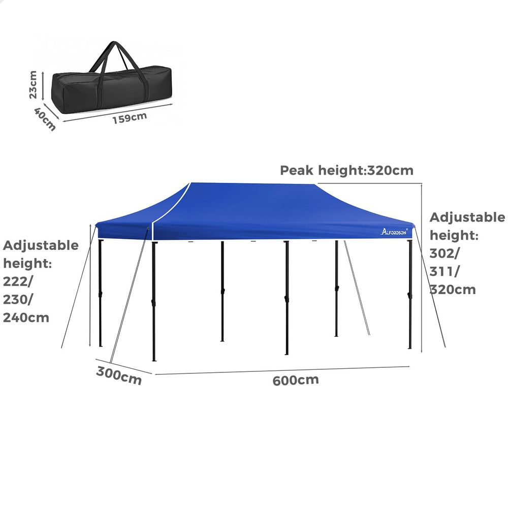 ALFORDSON Gazebo Pop Up Marquee Outdoor Folding Tent Canopy 3x3m 3x4.5m 3x6m - Picture 266 of 291