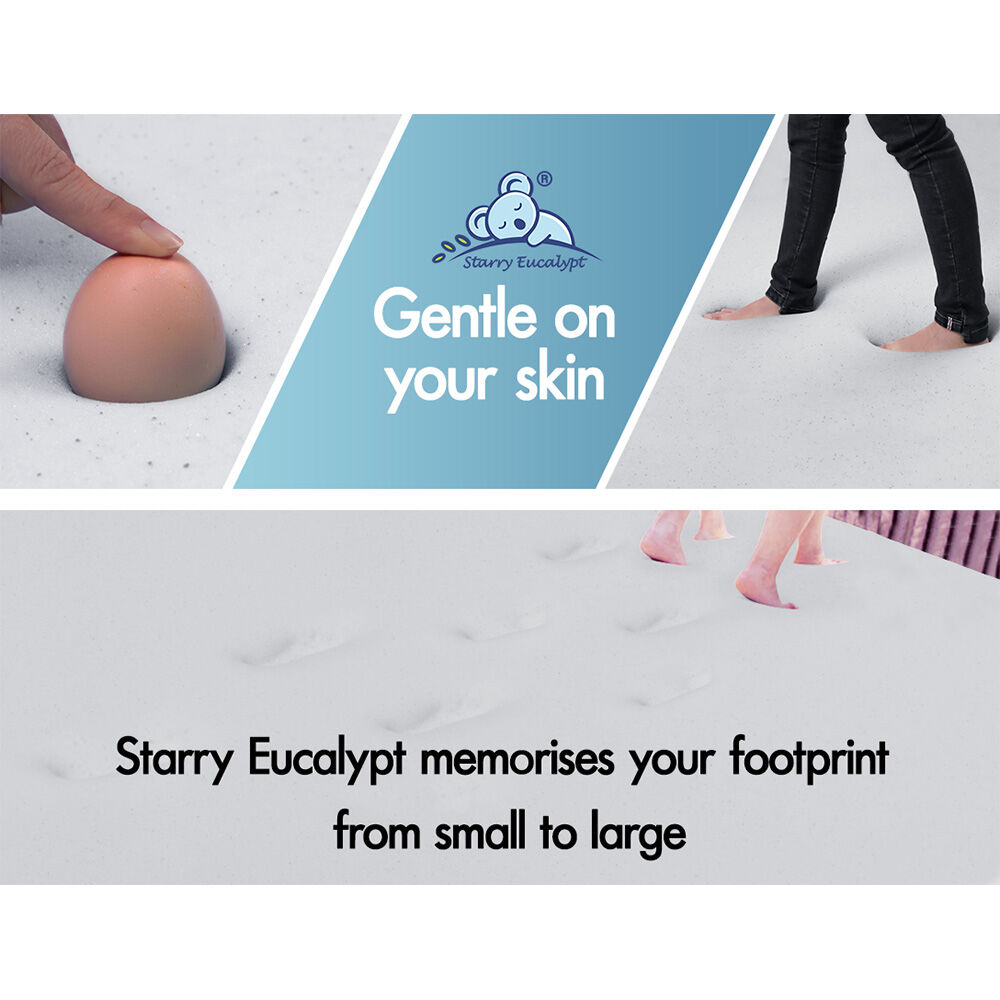 STARRY EUCALYPT Memory Foam Mattress Topper 5/8/10/12cm Bamboo 7-Zone Cool Gel - Picture 419 of 912
