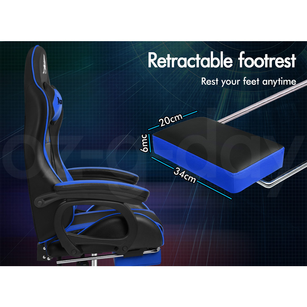 ALFORDSON Gaming Office Chair Massage Racing 12 RGB LED Computer Work Seat - Picture 111 of 267