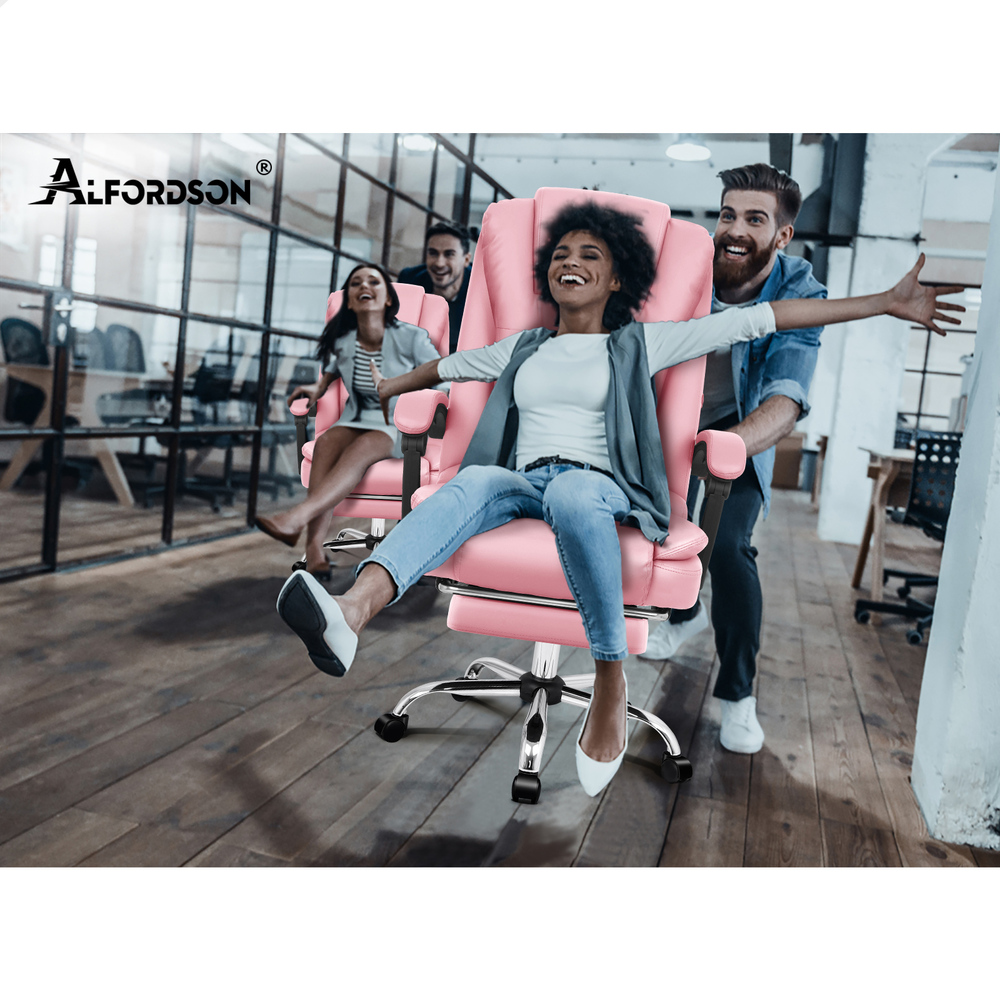 ALFORDSON Office Chair Mesh Executive Gaming Seat Leather Fabric Racing Tilt - Picture 575 of 1,188