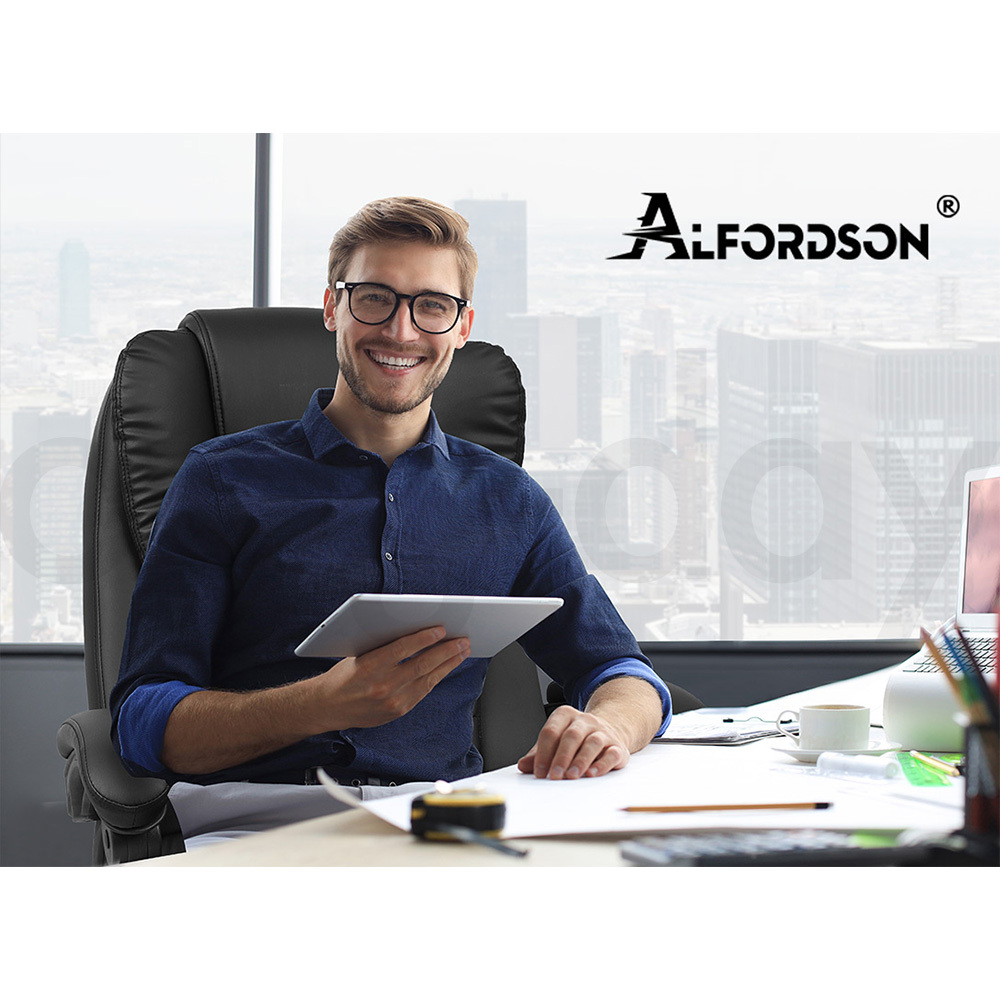 ALFORDSON Office Chair Mesh Executive Gaming Seat Leather Fabric Racing Tilt - Picture 611 of 1,188