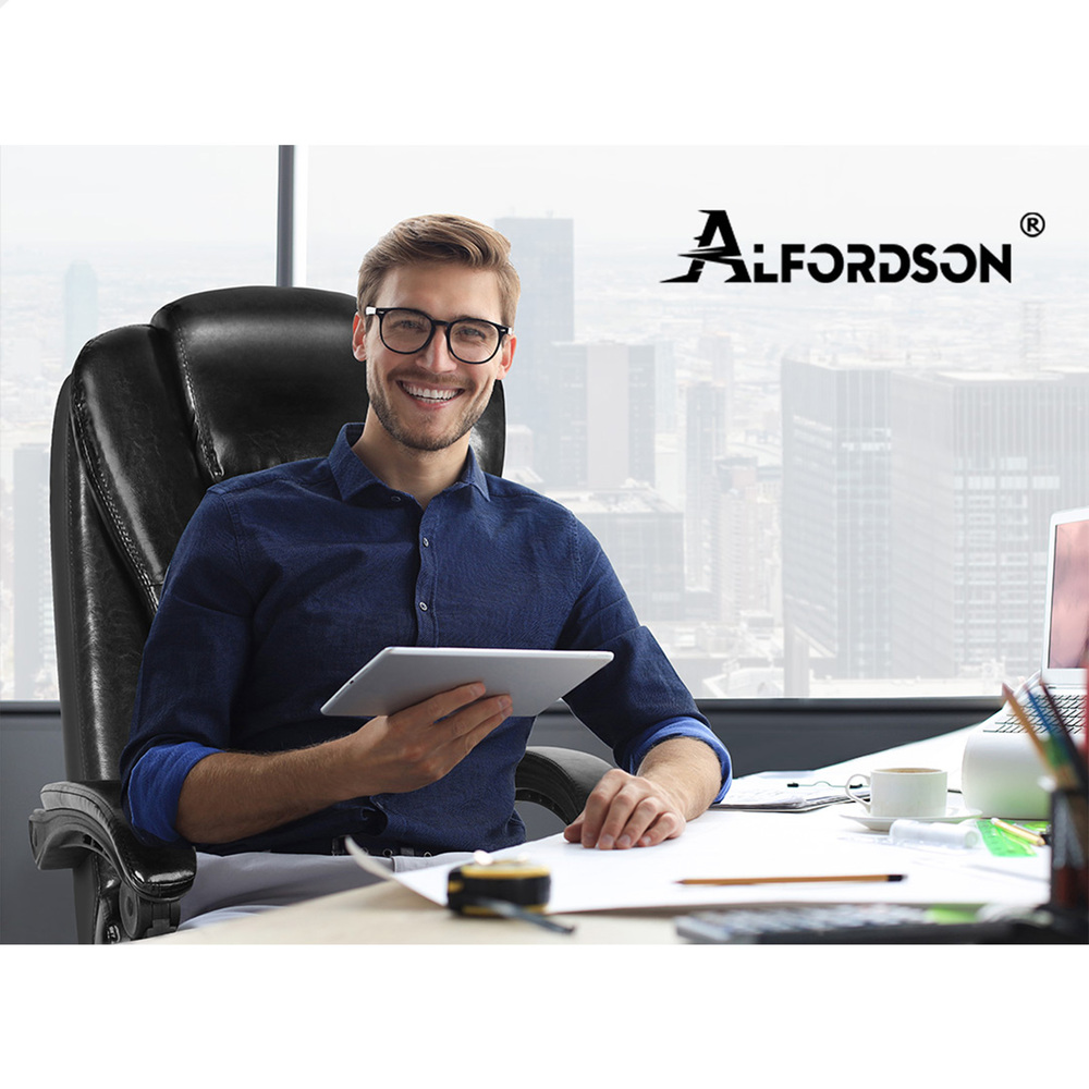 ALFORDSON Office Chair Mesh Executive Gaming Seat Leather Fabric Racing Tilt - Picture 623 of 1,188