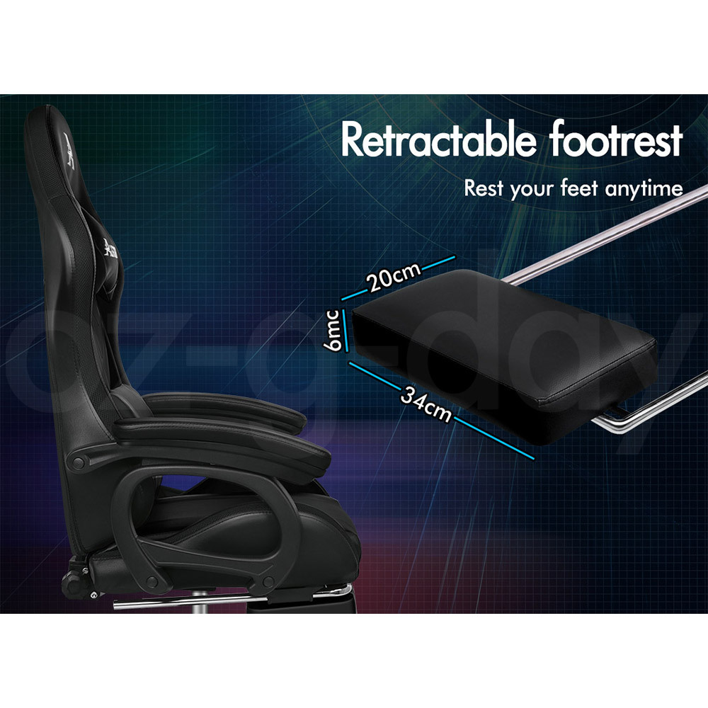 ALFORDSON Gaming Office Chair Massage Racing 12 RGB LED Computer Work Seat - Picture 16 of 267