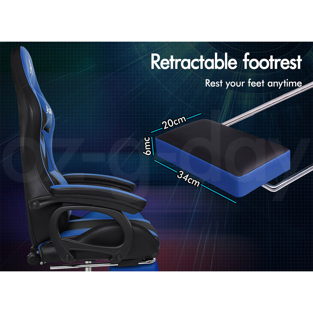 ALFORDSON Gaming Office Chair Massage Racing 12 RGB LED Computer Work Seat - Picture 230 of 267