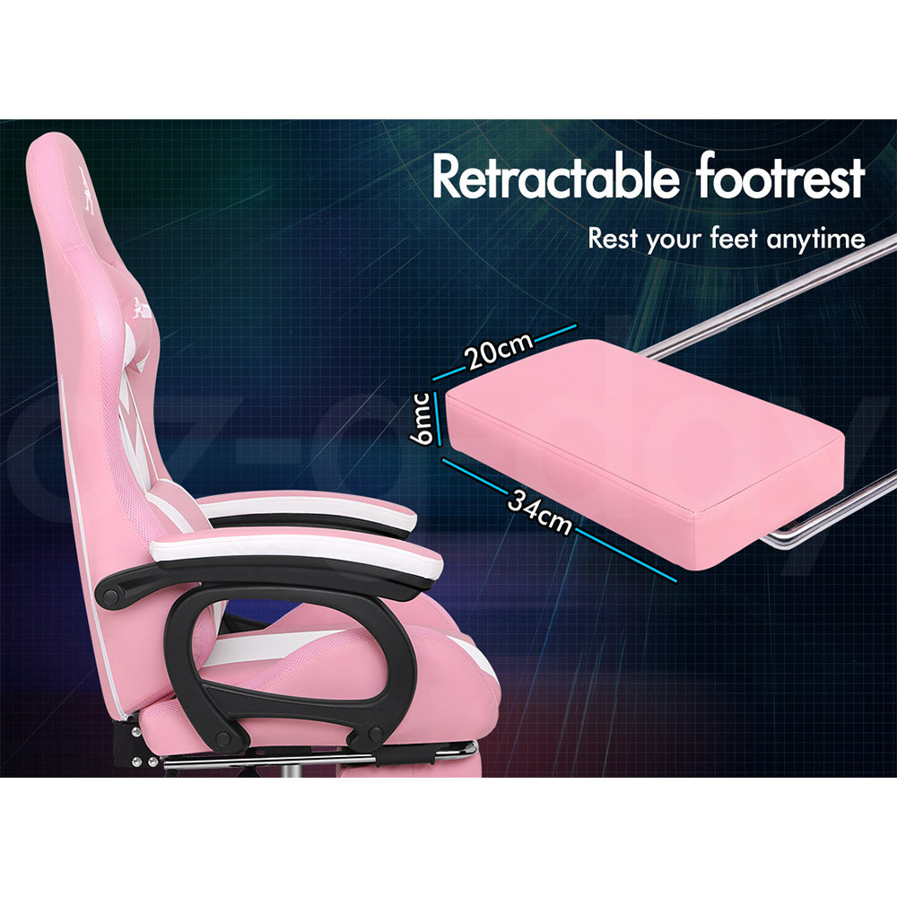 ALFORDSON Gaming Office Chair Massage Racing 12 RGB LED Computer Work Seat - Picture 75 of 267