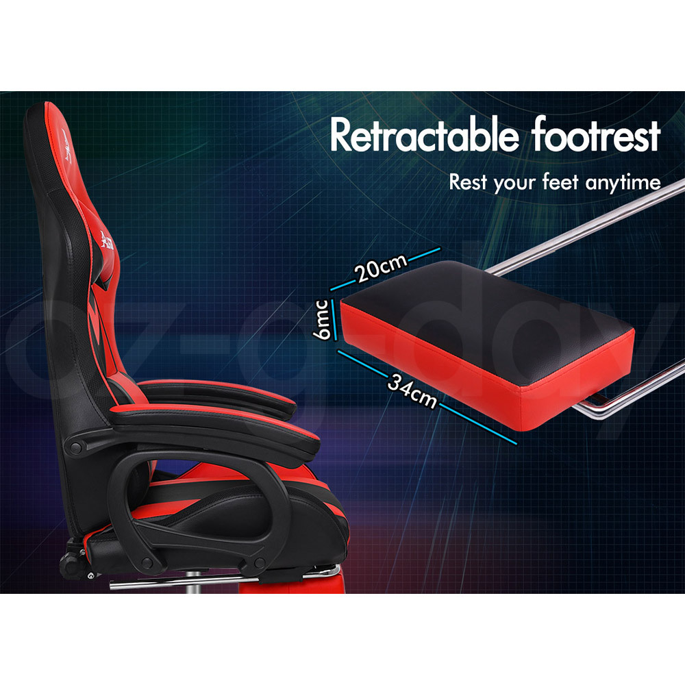 ALFORDSON Gaming Office Chair Massage Racing 12 RGB LED Computer Work Seat - Picture 40 of 267