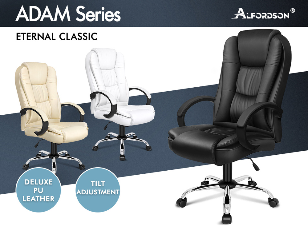 ALFORDSON Office Chair Mesh Executive Gaming Seat Leather Fabric Racing Tilt - Picture 23 of 1,188