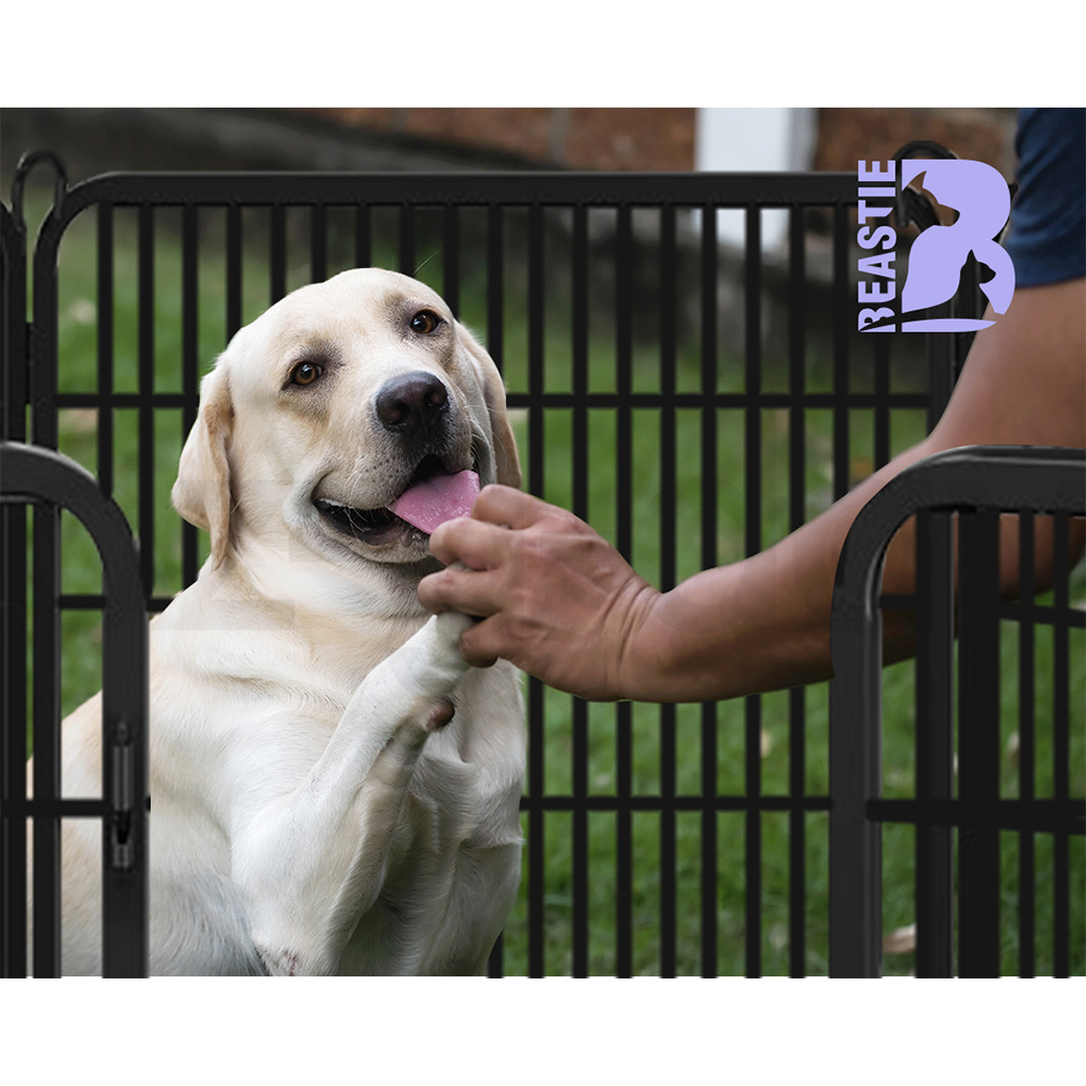 BEASTIE Dog Cage Pet Crate Kennel Cat Collapsible Metal Playpen 24"~ 48" Large - Picture 124 of 124