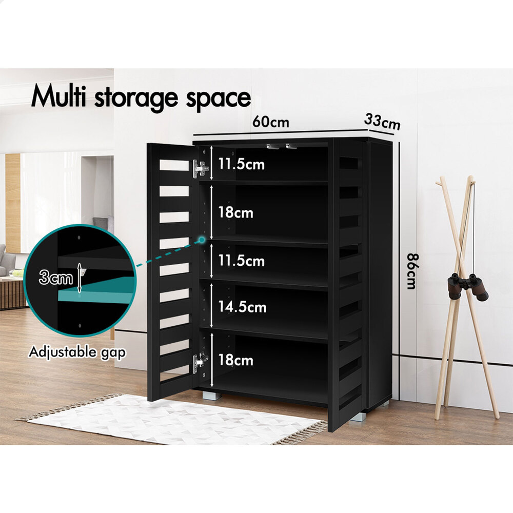 ALFORDSON Shoe Cabinet Storage Rack Drawer Organiser Shelf 21/30 Pairs Wood - Picture 19 of 92