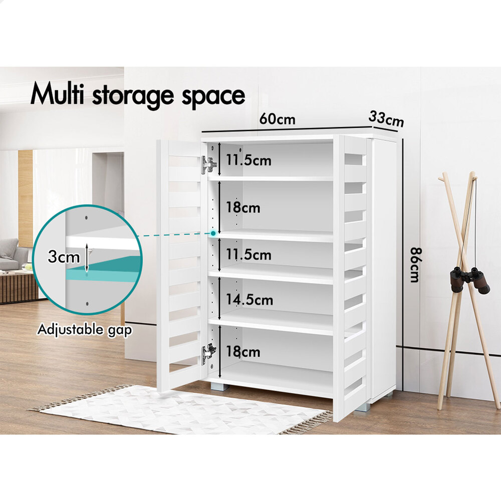ALFORDSON Shoe Cabinet Storage Rack Drawer Organiser Shelf 21/30 Pairs Wood - Picture 55 of 92