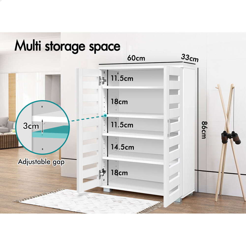 ALFORDSON Shoe Cabinet Storage Rack Drawer Organiser Shelf 21/30 Pairs Wood - Picture 31 of 92