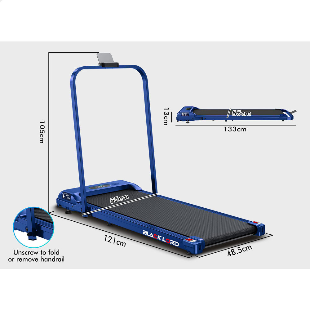 BLACK LORD Treadmill Electric Walking Pad Home Office Gym Fitness Remote Control - Picture 407 of 564