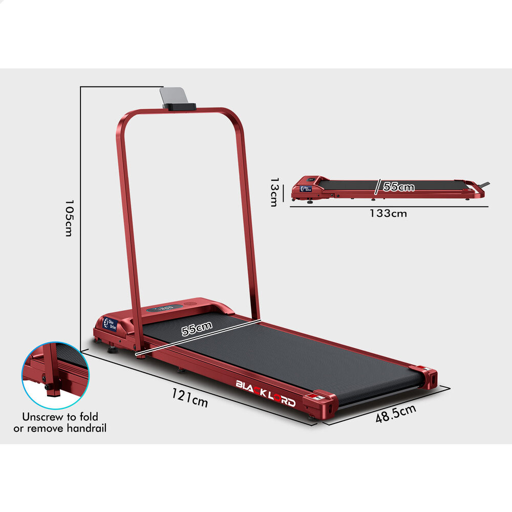 BLACK LORD Treadmill Electric Walking Pad Home Office Gym Fitness Remote Control - Picture 431 of 564