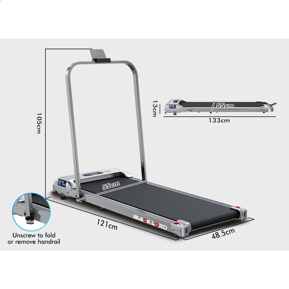 BLACK LORD Treadmill Electric Walking Pad Home Office Gym Fitness Remote Control - Picture 443 of 564