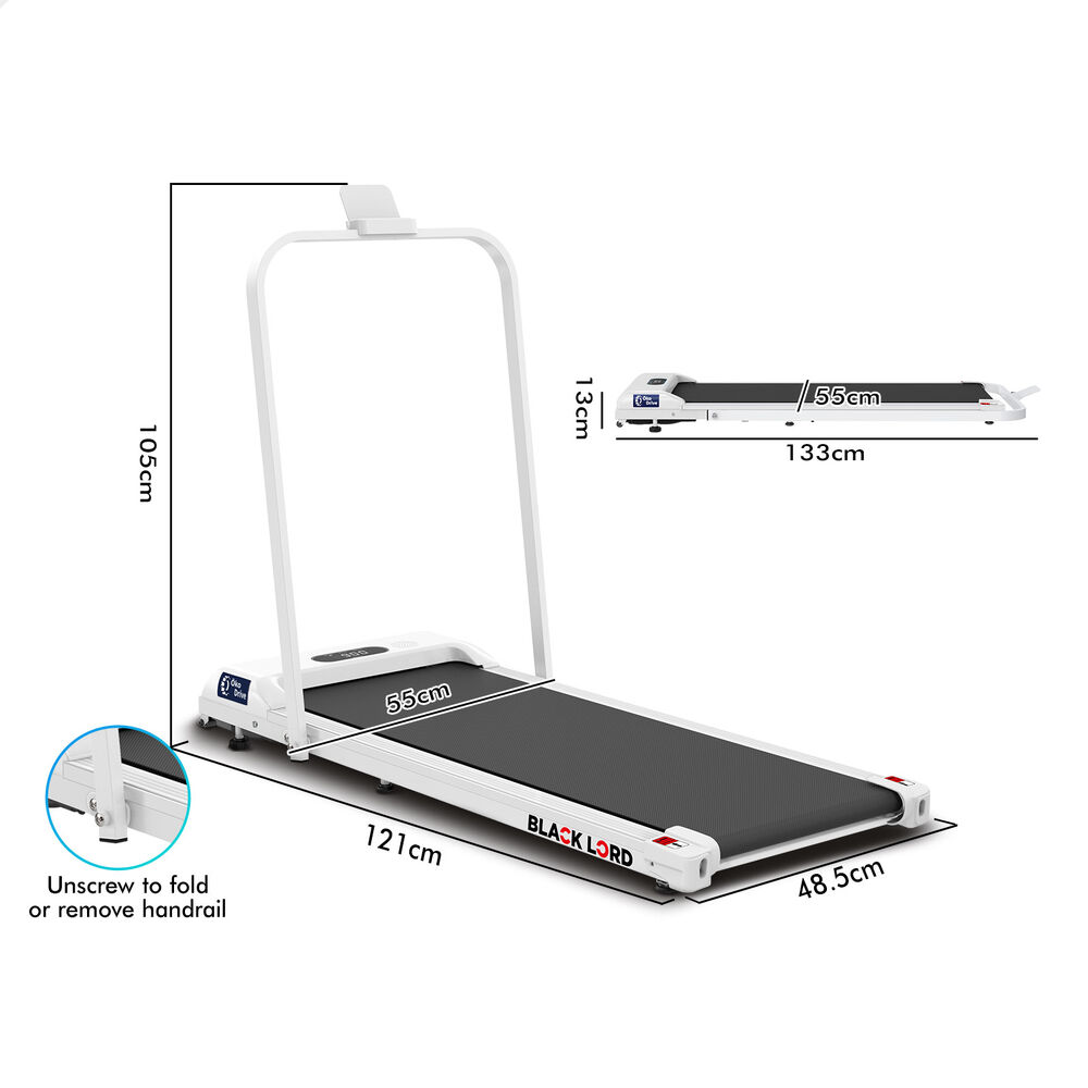 BLACK LORD Treadmill Electric Walking Pad Home Office Gym Fitness Remote Control - Picture 455 of 564