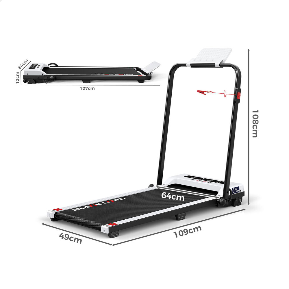 BLACK LORD Treadmill Electric Walking Pad Home Office Gym Fitness Remote Control - Picture 683 of 684