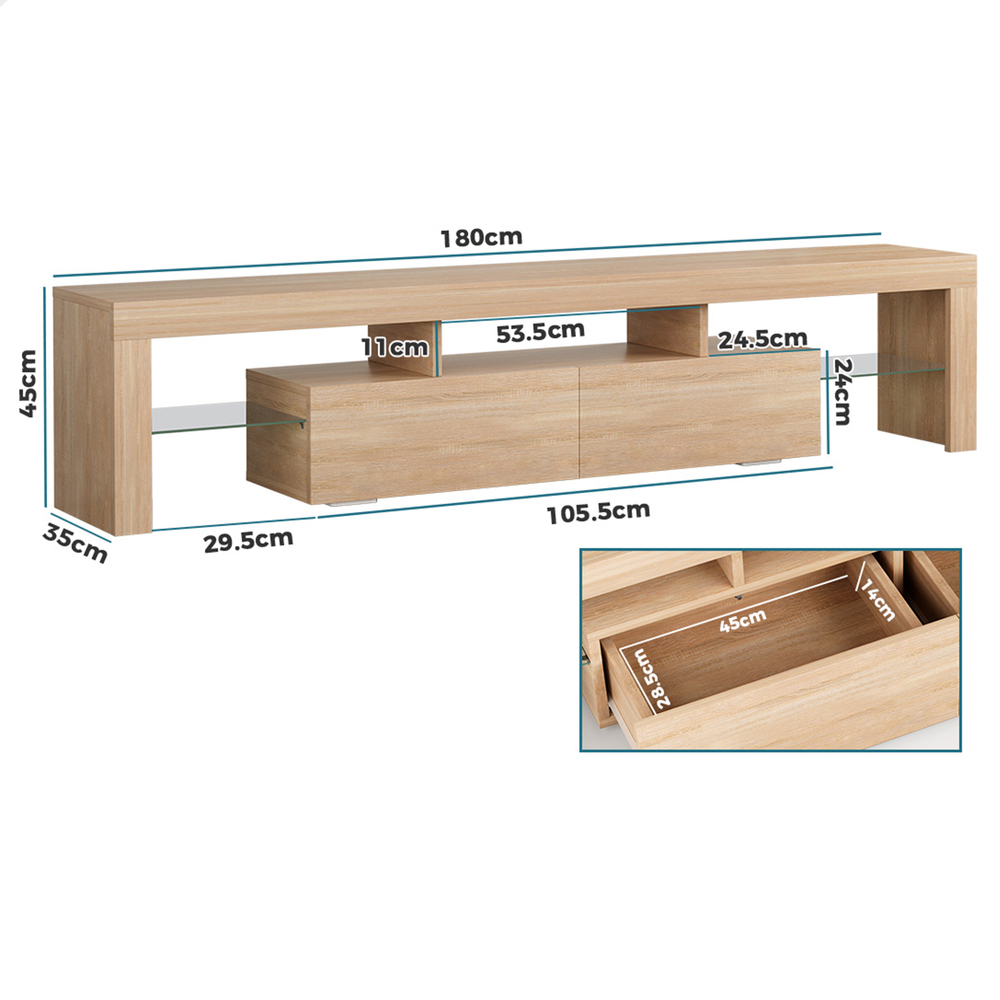 ALFORDSON Entertainment Unit TV Cabinet Stand Storage Drawer RGB LED Gloss - Picture 71 of 228