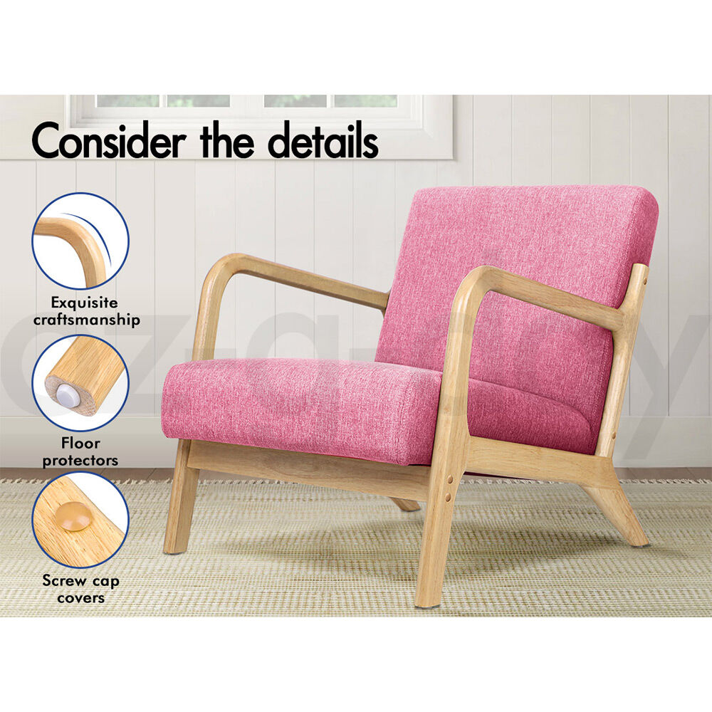 ALFORDSON 2 Seater Sofa Armchair Fabric Lounge Chair Accent Chair Loveseat Couch - Picture 59 of 84