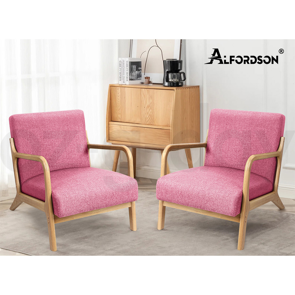 ALFORDSON 2 Seater Sofa Armchair Fabric Lounge Chair Accent Chair Loveseat Couch - Picture 47 of 84