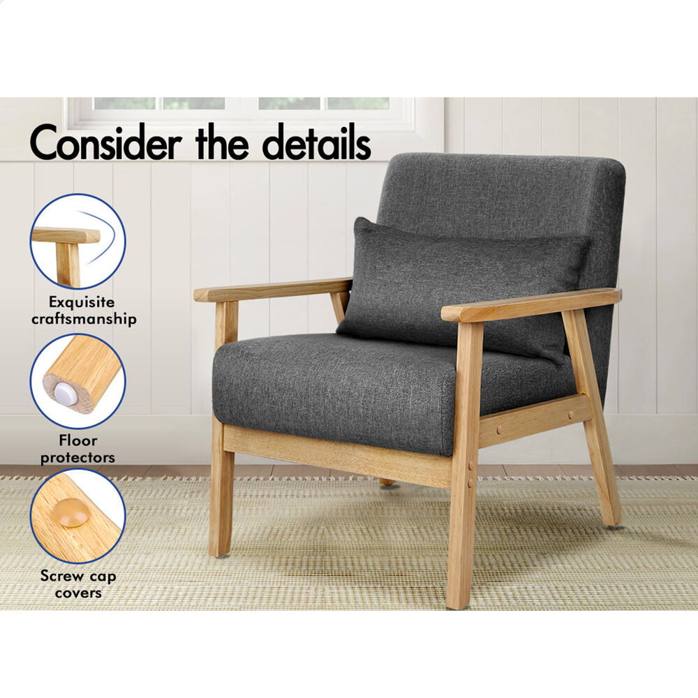 ALFORDSON Armchair Lounge Chair 1/2 Seater Sofa Accent Chair Fabric Loveseat - Picture 59 of 84