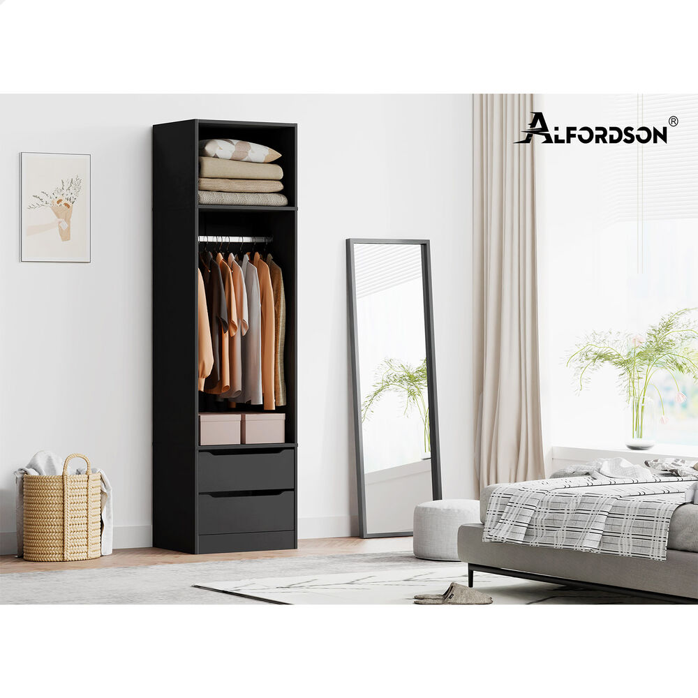 ALFORDSON Wardrobe Clothes Storage Organizer Closet Cabinet 2 Drawers Hanging - Picture 21 of 46