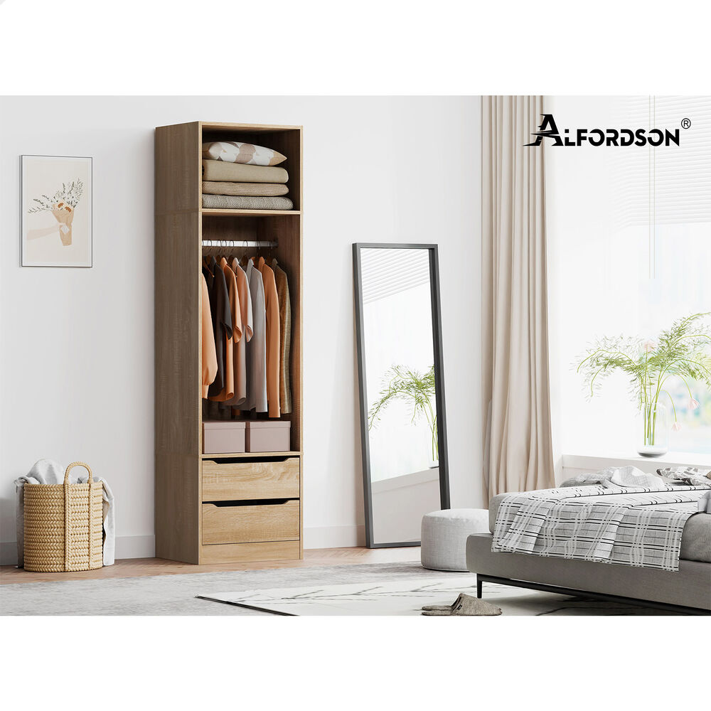 ALFORDSON Wardrobe Clothes Storage Organizer Closet Cabinet 2 Drawers Hanging - Picture 45 of 46