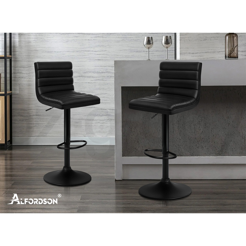 ALFORDSON Bar Stools Ruel Kitchen Swivel Dining Chair Leather Gas Lift x2/x4 - Picture 15 of 63