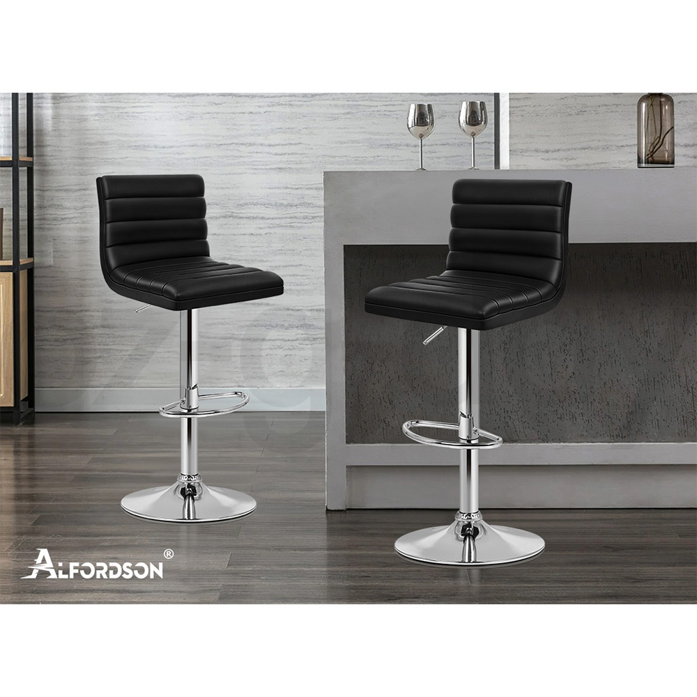 ALFORDSON Bar Stools Ruel Kitchen Swivel Dining Chair Leather Gas Lift x2/x4 - Picture 30 of 63