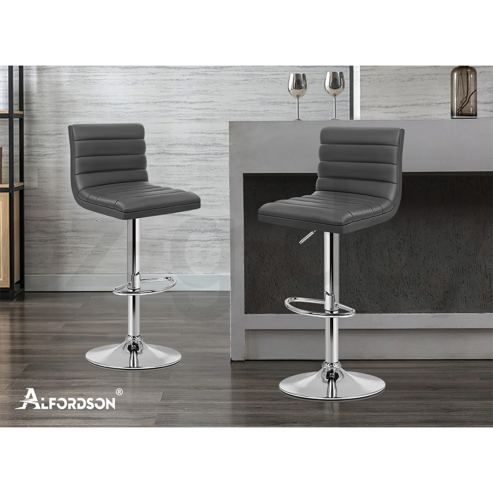 ALFORDSON Bar Stools Ruel Kitchen Swivel Dining Chair Leather Gas Lift x2/x4 - Picture 45 of 63