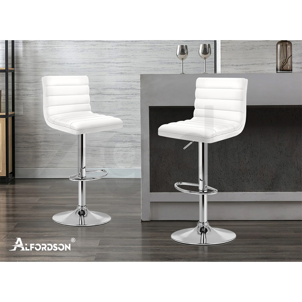 ALFORDSON Bar Stools Ruel Kitchen Swivel Dining Chair Leather Gas Lift x2/x4 - Picture 60 of 63