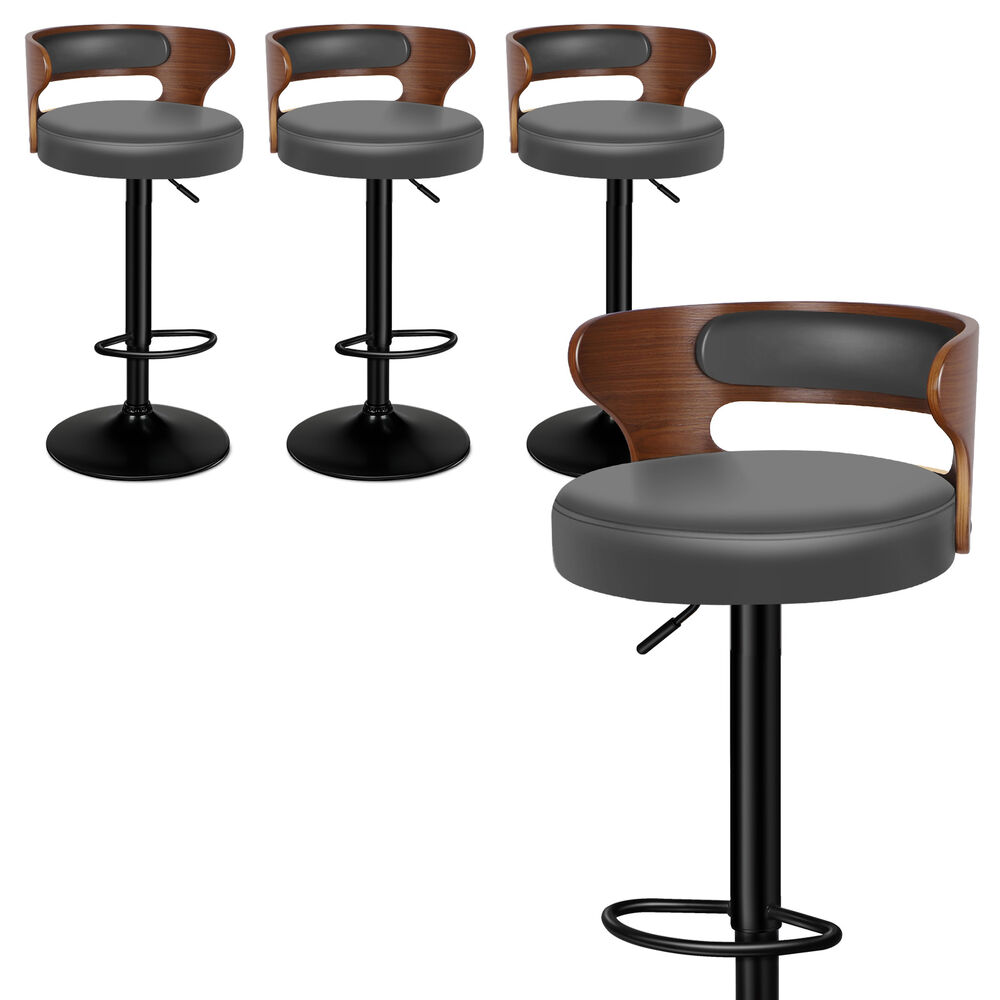 ALFORDSON Bar Stool Wooden Kitchen Swivel Chair Leather Fabric Reno x2/x4 - Picture 32 of 104