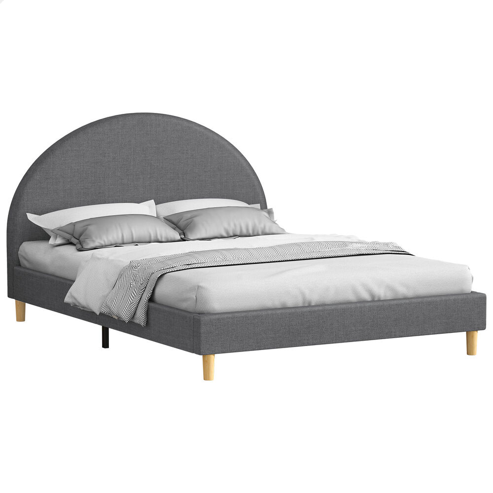 ALFORDSON Bed Frame Queen Double King Single Mattress Base Platform Grey Fabric - Picture 46 of 57
