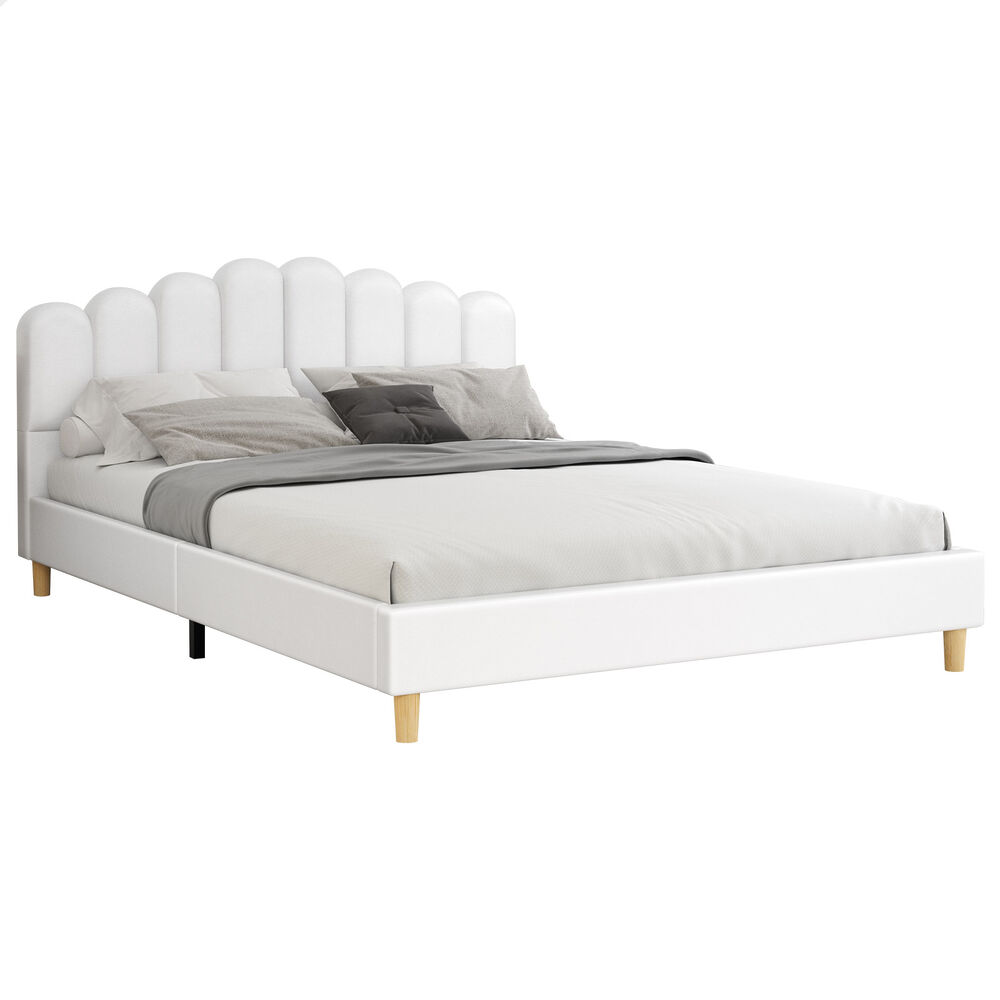 ALFORDSON Bed Frame Queen Double King Single Mattress Base Leather Fabric - Picture 53 of 245