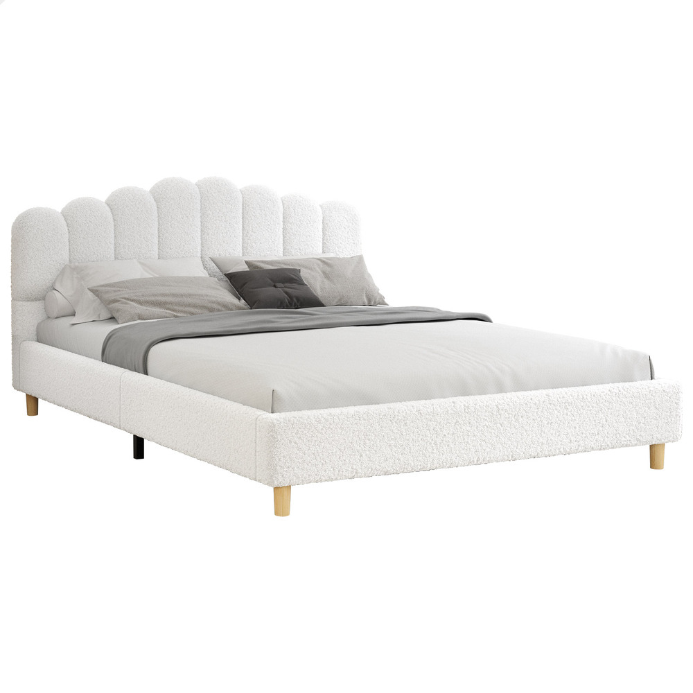 ALFORDSON Bed Frame Queen Double King Single Mattress Base Leather Fabric - Picture 161 of 245
