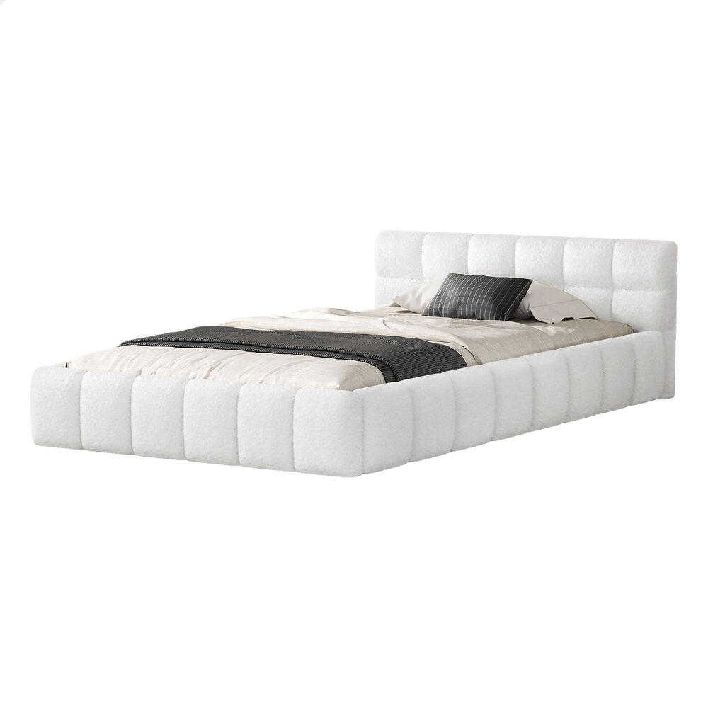 ALFORDSON Bed Frame Queen Double King Single Size Tufted Headboard Boucle Velvet - Picture 46 of 91