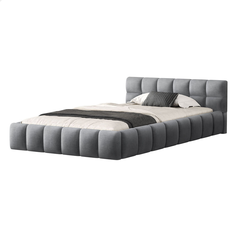 ALFORDSON Bed Frame Queen Double King Single Size Tufted Headboard Boucle Velvet - Picture 55 of 91