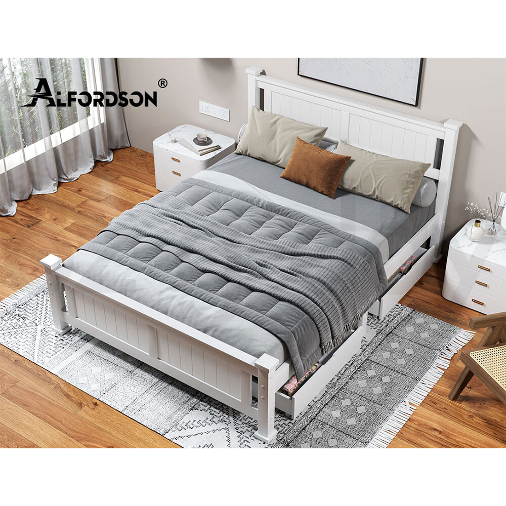 ALFORDSON Bed Frame Queen Double King Single Size Wooden Mattress Base Arne - Picture 53 of 61