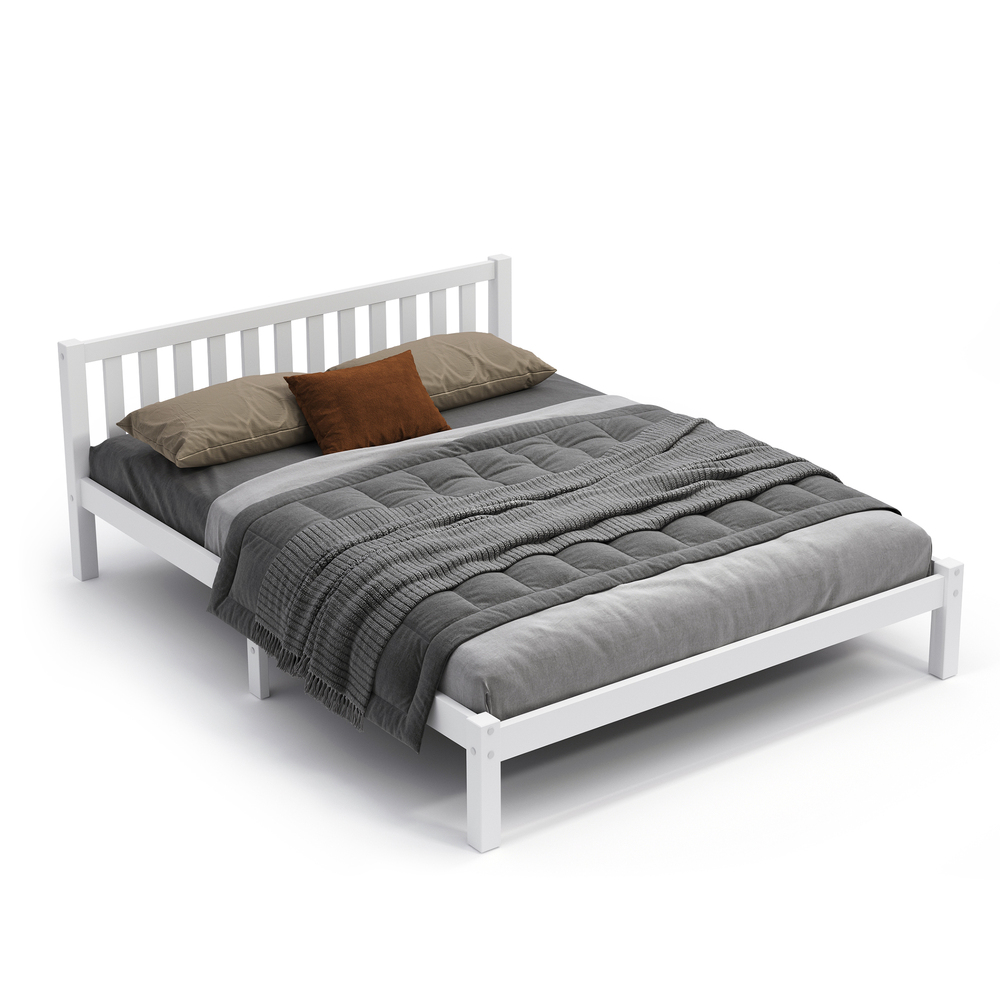 ALFORDSON Bed Frame Queen Double King Single Size Wooden Mattress Base White/Oak - Picture 192 of 864