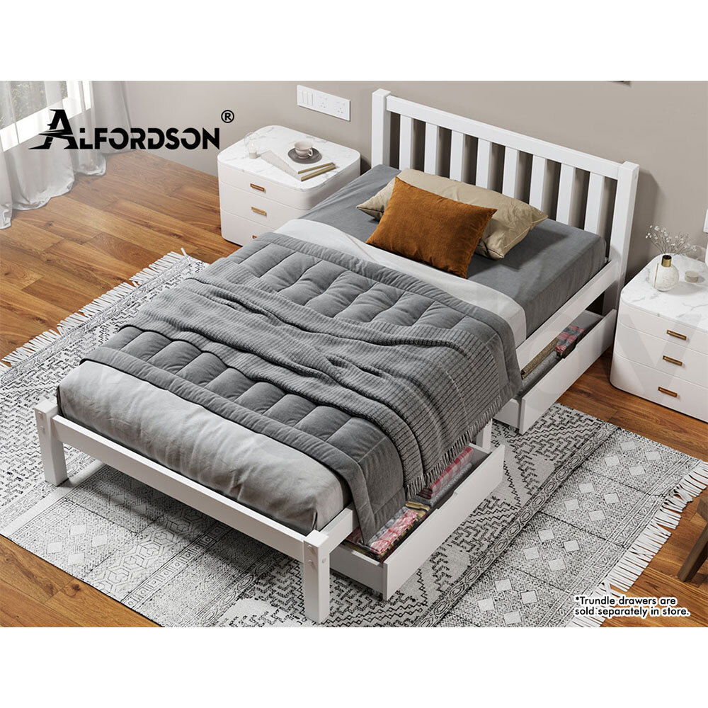 ALFORDSON Bed Frame Queen Double King Single Size Wooden Mattress Base Fenella - Picture 20 of 146