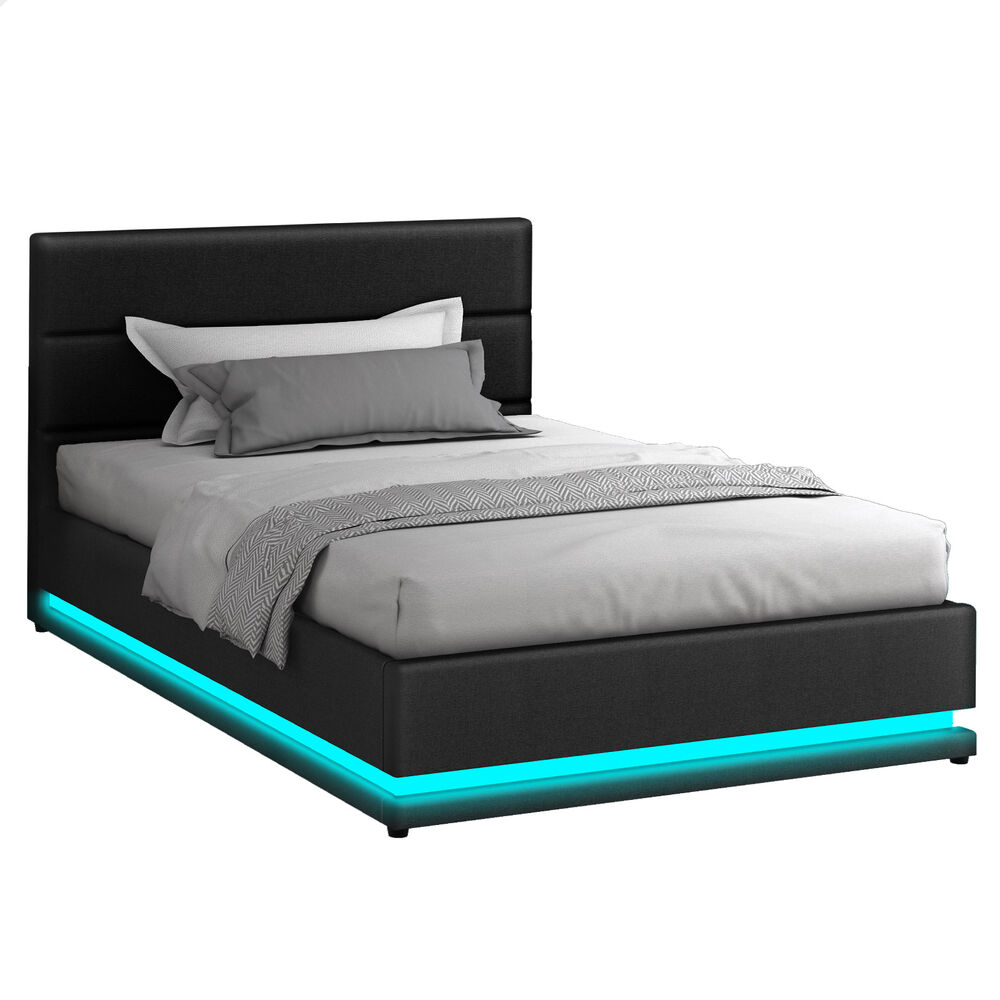ALFORDSON Bed Frame Queen Double King Single RGB LED Gas Lift Storage Base - Picture 145 of 301