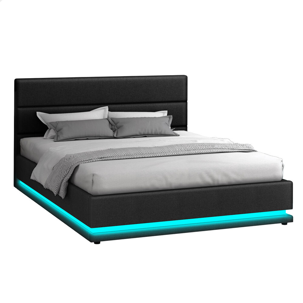 ALFORDSON Bed Frame Queen Double King Single RGB LED Gas Lift Storage Base - Picture 205 of 301