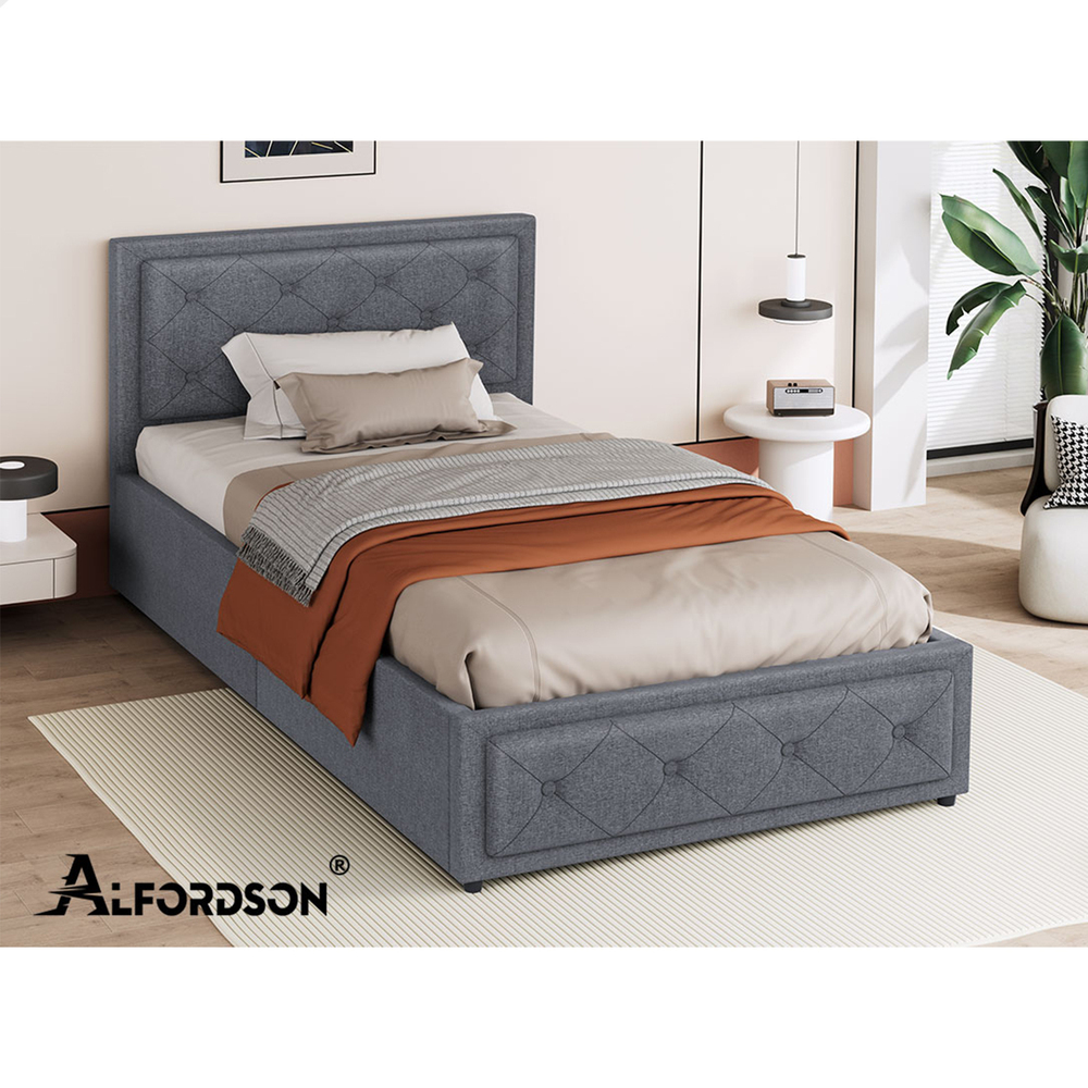 ALFORDSON Bed Frame Queen Double King Single Full Size Gas Lift Storage Base - Picture 121 of 193