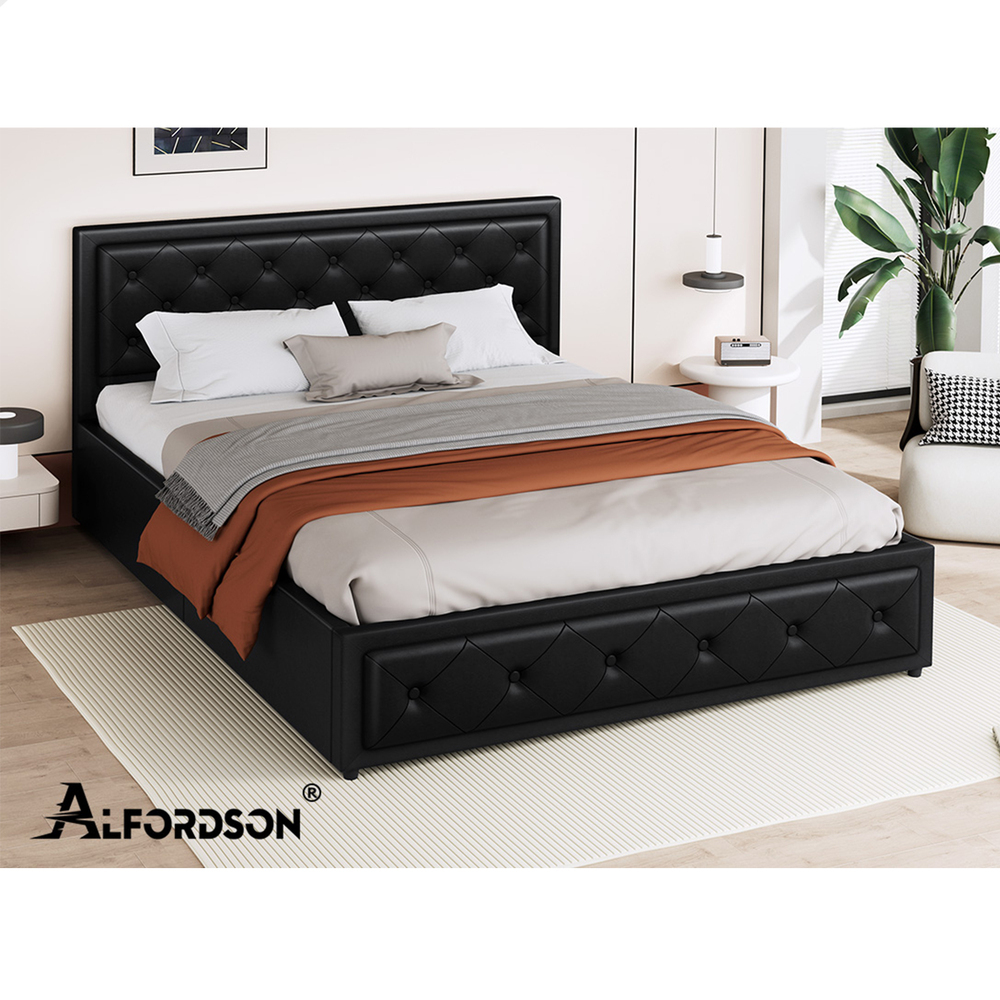 ALFORDSON Bed Frame Queen Double King Single Full Size Gas Lift Storage Base - Picture 181 of 193