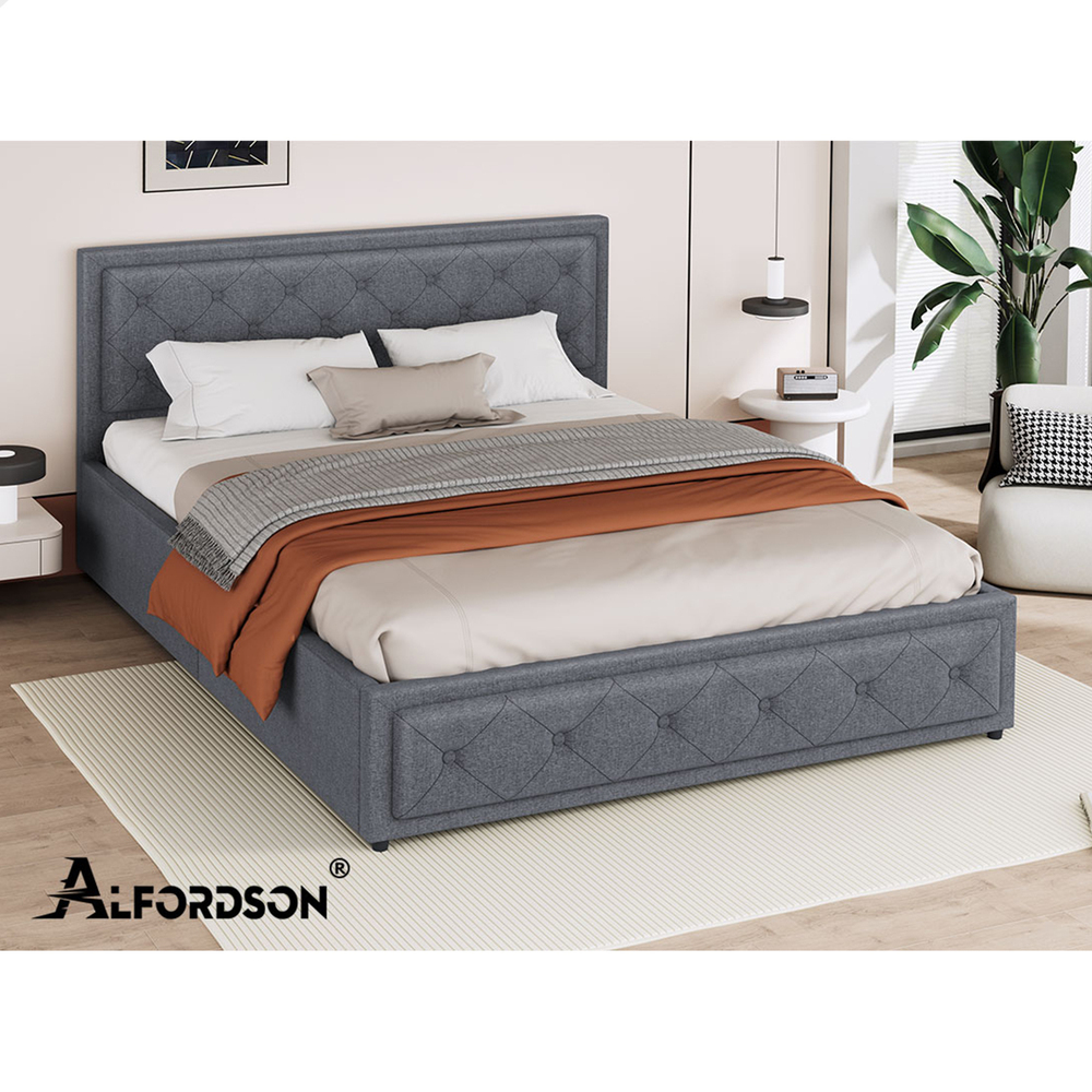 ALFORDSON Bed Frame Queen Double King Single Full Size Gas Lift Storage Base - Picture 169 of 193